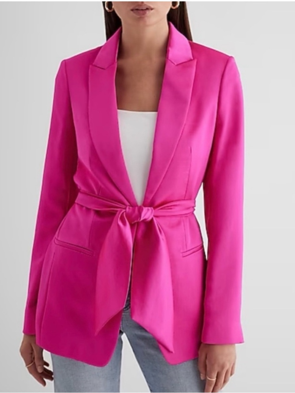 Express satin pink blazer